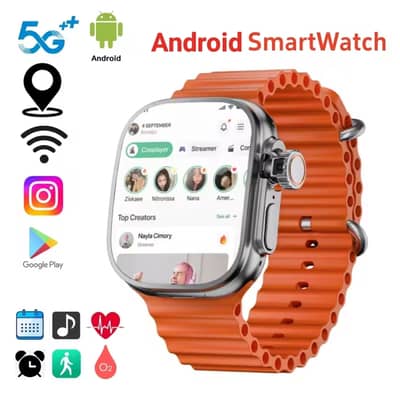 4G/5G Android Smart Watch with HD Camera WIFI Sim 6+64GB Android Watch