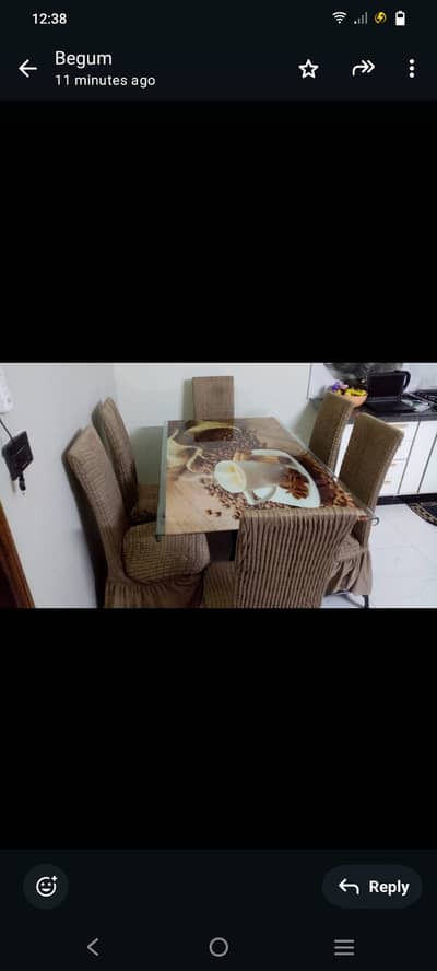 Dinning table with 6 chairs