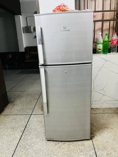 grey metalic medium size fridge