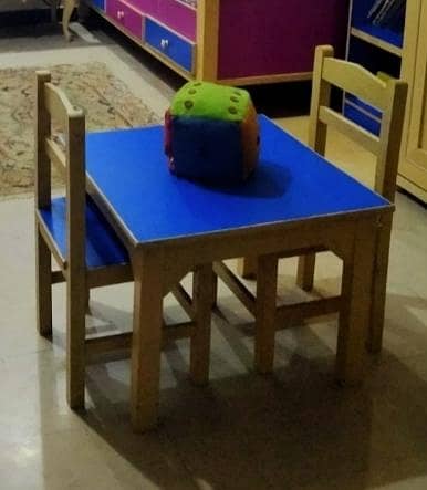Wood Study Table For Kids