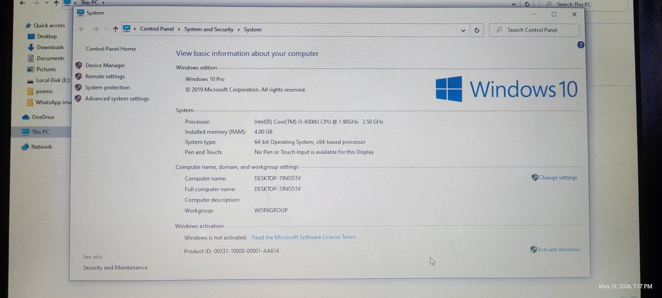 Dell I5 4th generation  E7240 1