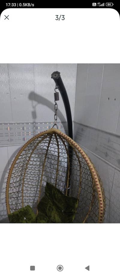 swing chair iron made.