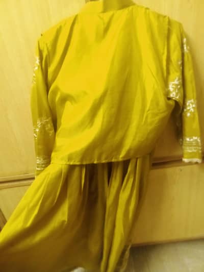 2 piece mustard color dress
