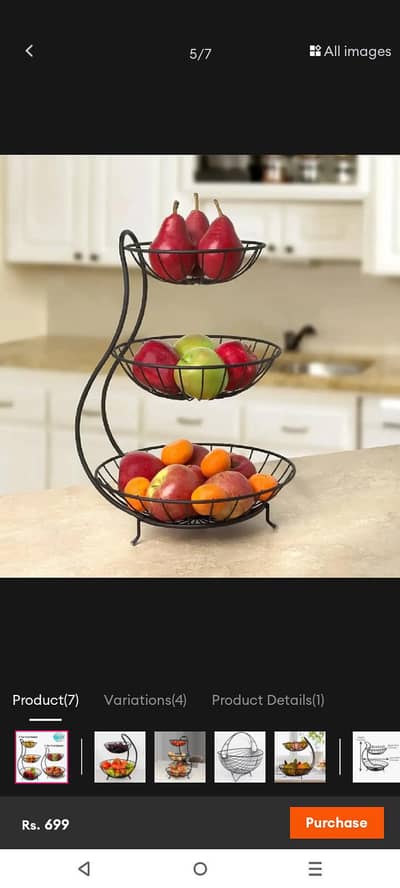 kitchen orgenizer 2 tire basket  RS: 2000
