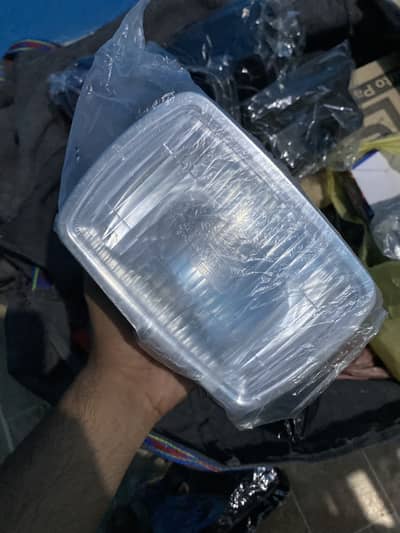 Plastic and glass available