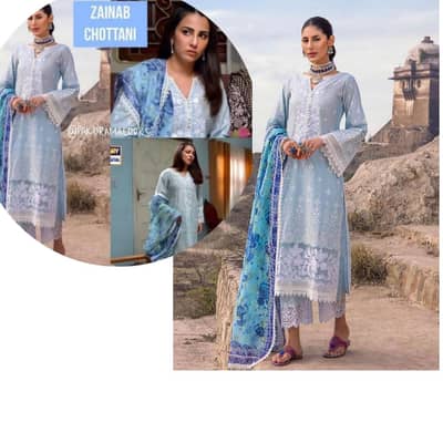 Zainab Chottani Full embroidered with lots of applique work lawn dress