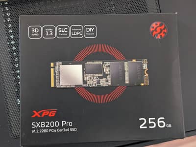XPG SX8200 256 GB NVME M. 2 SSD (With Box)