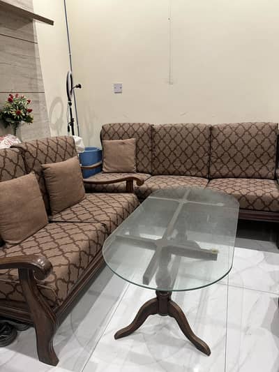 Original sheeshum wood solid sofa set 3+2 with table | Lounge use