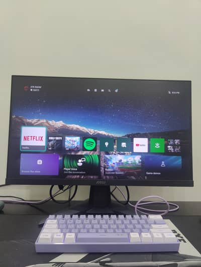 MSI Mag 255f,180hz (1ms) monitor barely used