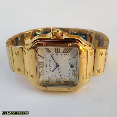 Golden stainless watch