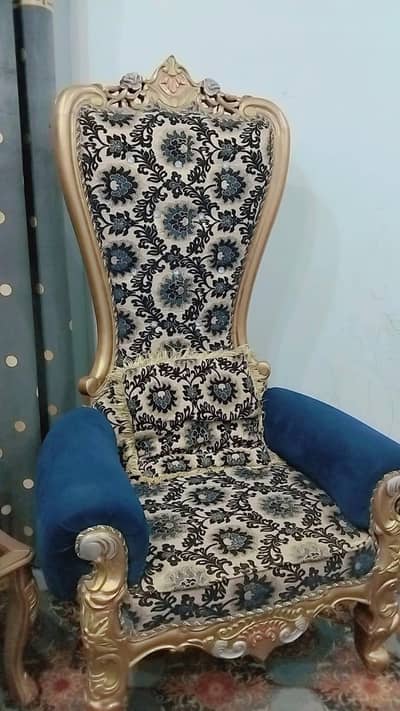 wood chair with coffee table