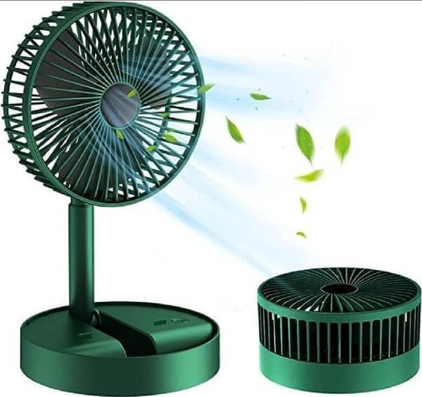 Mini Desktop Foldable Fan, Portable Household USB Rechargeable Retractable Mute Fan, Electric Adjustable Low noise Long Standby Fan, Telescopic Folding Fan