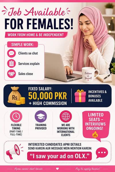 Hiring For Attractive Salaries For Women