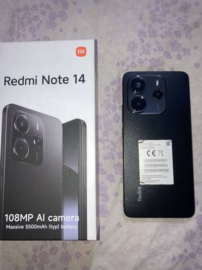 Redmi note 14  8/256 midnight black 7 months used