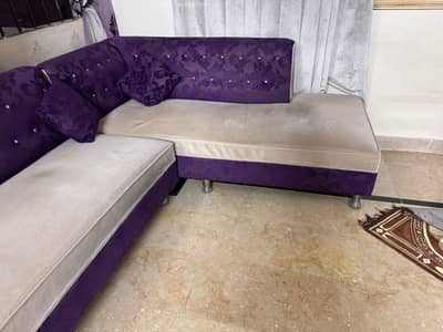 l shaped 7 seater sofa set with cushions for sale urgent