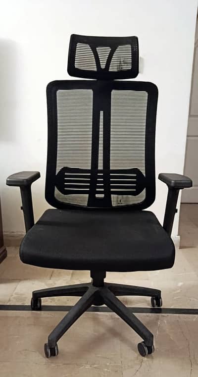 Executive Office Chair Ergonomic Black Adjustable Height Back Locking