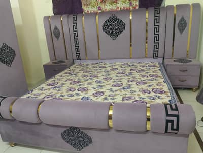 Luxurious Modern Velvet Bed Set – Full Bedroom Suite