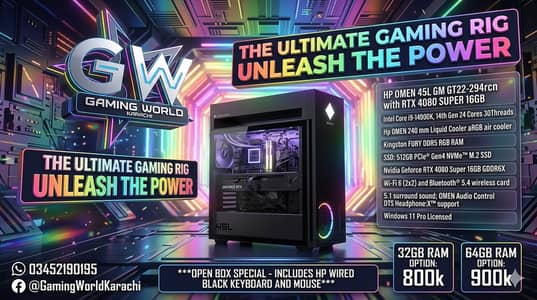 THE ULTIMATE HP OMEN 45L GAMING RIG I9 14900K 32GB DDR5 RTX 4080 16GB