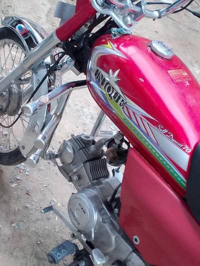 unique 70cc 23 model bike good condition, urgent sale