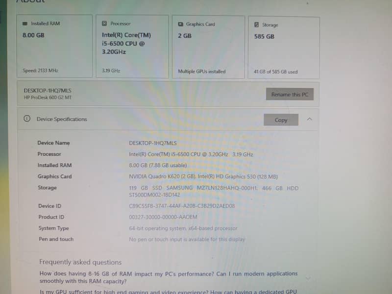 Hp Gaming PC 3