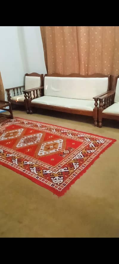 wooden 5 seater sofa