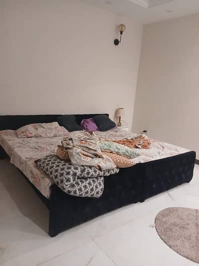 wooden bed