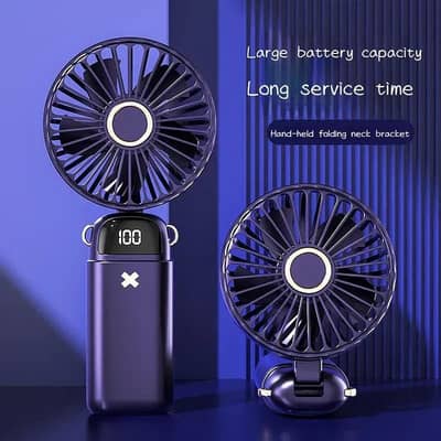 mini Foldable Nack  Fan Portable Silent office cooler multioolor ABS