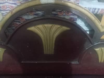 wooden double bed without matress