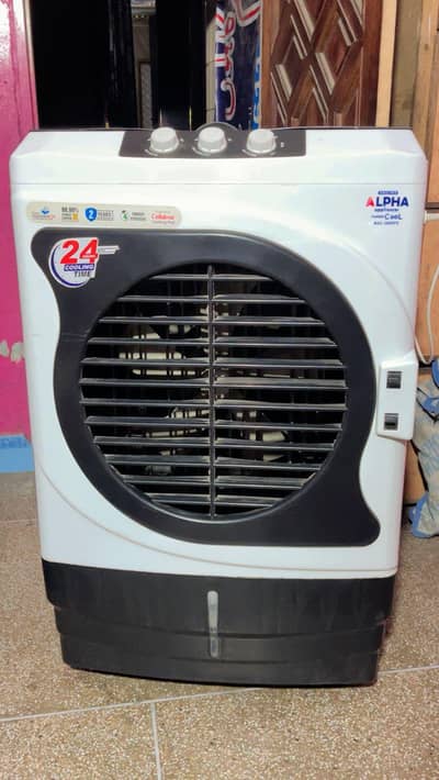 Alpha air cooler with cooling pad