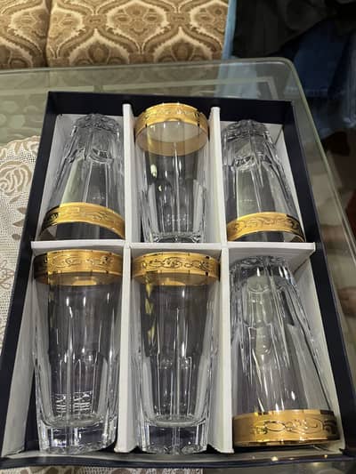 Luxury CreArt Italy 24% Lead Crystal Highball Glasses