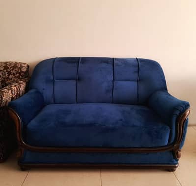 Blue Velvet Sofa