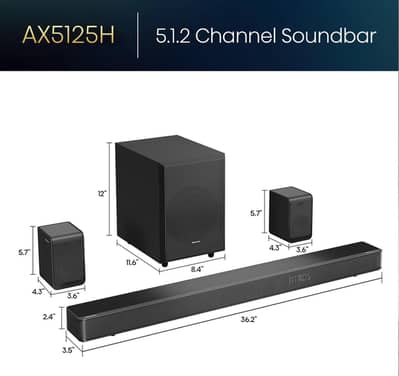Soundbar Hisense AX5125H 5.1. 2 Ch dolby atmos with wireless subwoofer