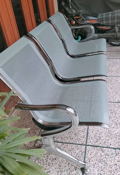3 Seated Visitor Metal Sofa