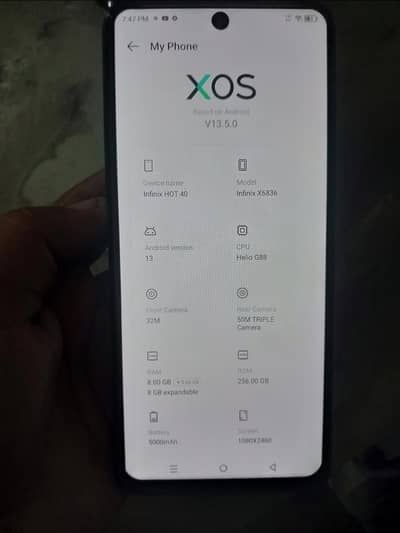 infinix hot 40i (8+8gb ram 256gb rom) 03/42/5744/218