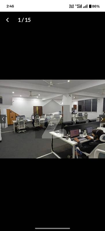 6,Marla Commercial Fist Floor Hall Available For Rent In Johar town Near Emporium Mall