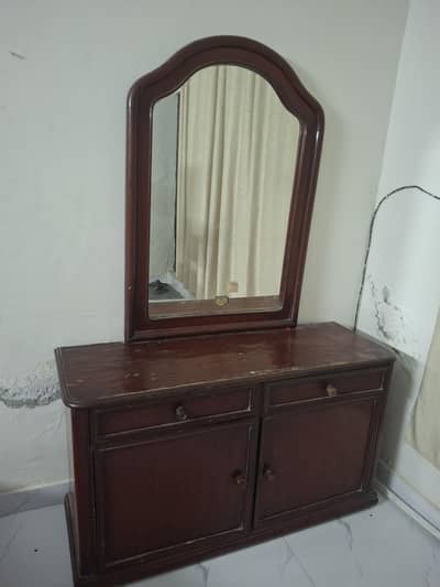 wooden bed and a sofa cum bed