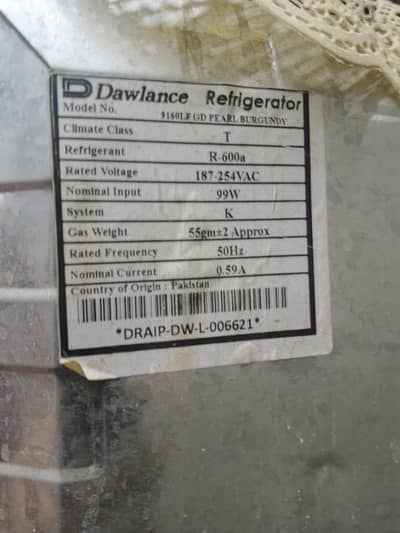 Refrigerator for sale under one year use