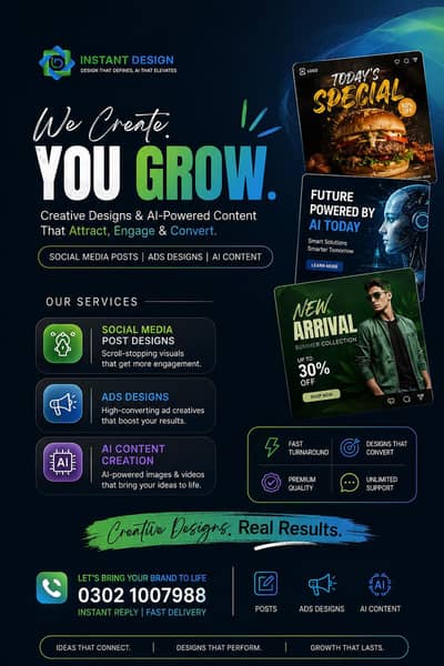 Creative Designs that helps Brands, Graphic Designer Available