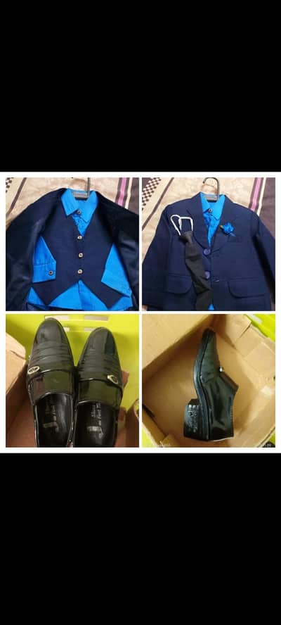 4 piece pent coat with Shoes