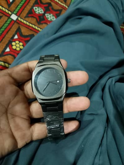 Arabic Black Aura Steel Watch (Metal Edition)
