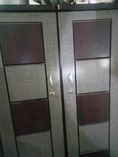 double wood wardrobe