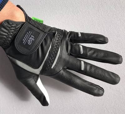 Moisture-resistant leather with CoolMax mesh Golf left hand glove fj
