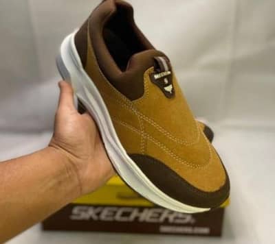 Mens Mustard Skechers EVA Casual Slip-On Shoes