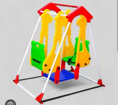 Two kids stand swing