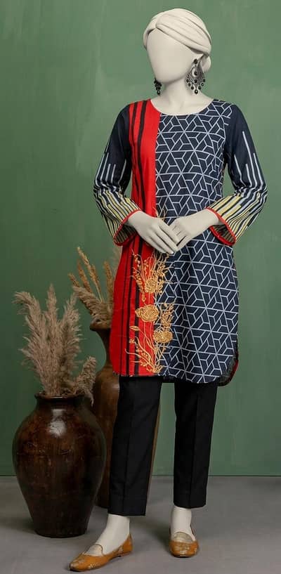 J. Junaid Jamshed Embroidered Kurti