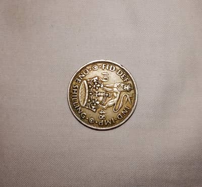 Old British coin 1948 ( one shilling) - Rare Collectible