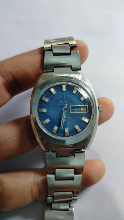 Antique Aliza Swiss Made Blue vintage Seiko 5 citizen Rolex orient