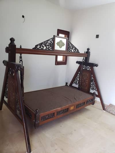 Luxury Wooden Swing Bed / Jhula for Sale