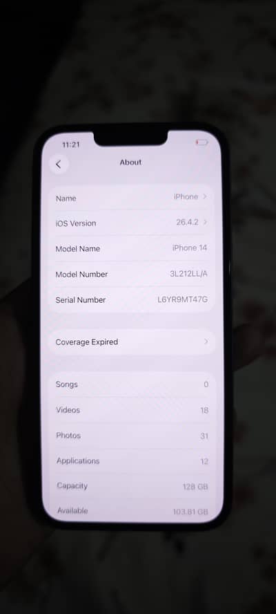 iPhone 14 new condition Lla  non pta