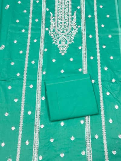 Turquoise Embroidered 2-Piece Lawn Suit